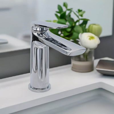 Ibiza 1 handle single hole Bathroom Faucet with drain assembly in Chrome finish Ibiza 1 handle single hole Bathroom Faucet with drain assembly in Chrome finish