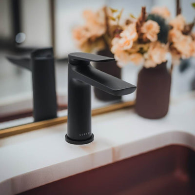 Ibiza 1 handle single hole Bathroom Faucet with drain assembly in Matte Black finish Ibiza 1 handle single hole Bathroom Faucet with drain assembly in Matte Black finish