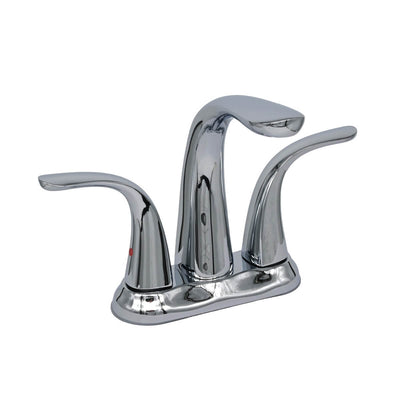 Kauai 2 Handle Centerset Brass Bathroom Faucet with drain assembly in Chrome finish Kauai 2 Handle Centerset Brass Bathroom Faucet with drain assembly in Chrome finish
