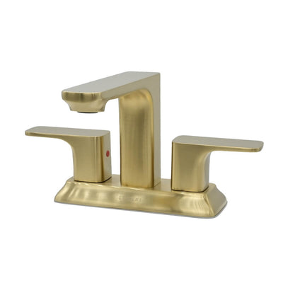 Corsica 2 Handle Centerset Brass Bathroom Faucet with drain assembly in Champagne Gold finish Corsica 2 Handle Centerset Brass Bathroom Faucet with drain assembly in Champagne Gold finish