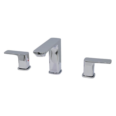 Corsica 2 Handle Widespread Brass Bathroom Faucet with drain assembly in Chrome finish Corsica 2 Handle Widespread Brass Bathroom Faucet with drain assembly in Chrome finish