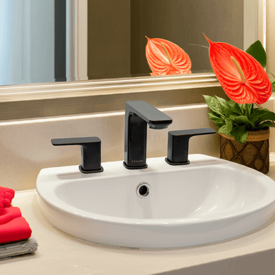 Corsica 2 Handle Widespread Brass Bathroom Faucet with drain assembly in Oil Rubbed Bronze finish Corsica 2 Handle Widespread Brass Bathroom Faucet with drain assembly in Oil Rubbed Bronze finish