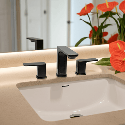 Corsica 2 Handle Widespread Brass Bathroom Faucet with drain assembly in Oil Rubbed Bronze finish Corsica 2 Handle Widespread Brass Bathroom Faucet with drain assembly in Oil Rubbed Bronze finish