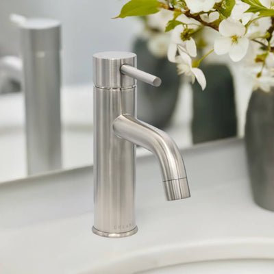 St. Lucia 1 Handle Single Hole Brass Bathroom Faucet with drain assembly in Brushed Nickel finish St. Lucia 1 Handle Single Hole Brass Bathroom Faucet with drain assembly in Brushed Nickel finish