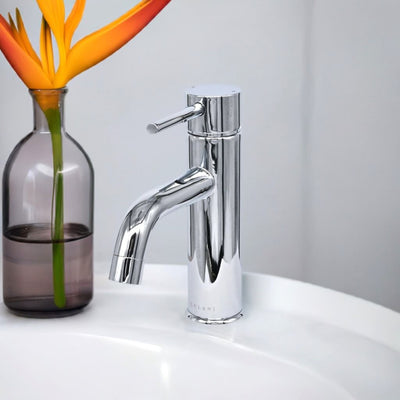 St. Lucia 1 Handle Single Hole Brass Bathroom Faucet with drain assembly in Chrome finish St. Lucia 1 Handle Single Hole Brass Bathroom Faucet with drain assembly in Chrome finish