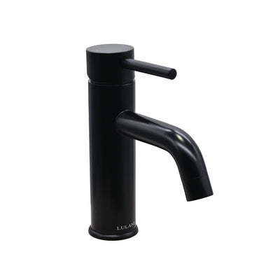 St. Lucia 1 Handle Single Hole Brass Bathroom Faucet with drain assembly in Matte Black finish St. Lucia 1 Handle Single Hole Brass Bathroom Faucet with drain assembly in Matte Black finish