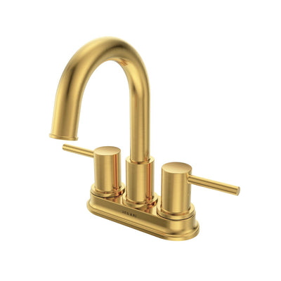 Open Box - St. Lucia, Centerset Bathroom Faucet with Drain Assembly in Champagne Gold finish Open Box - St. Lucia, Centerset Bathroom Faucet with Drain Assembly in Champagne Gold finish