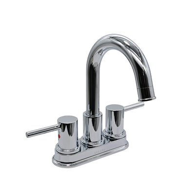 St. Lucia 2 Handle Centerset Brass Bathroom Faucet with drain assembly in Chrome finish St. Lucia 2 Handle Centerset Brass Bathroom Faucet with drain assembly in Chrome finish