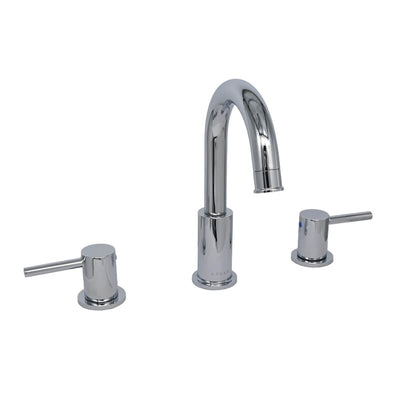 St. Lucia 2 Handle 3 Hole Widespread Brass Bathroom Faucet with drain assembly in Chrome finish St. Lucia 2 Handle 3 Hole Widespread Brass Bathroom Faucet with drain assembly in Chrome finish