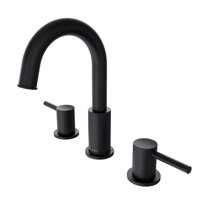 Open Box - St. Lucia, Widespread Bathroom Faucet with Drain Assembly in Matte Black finish Open Box - St. Lucia, Widespread Bathroom Faucet with Drain Assembly in Matte Black finish