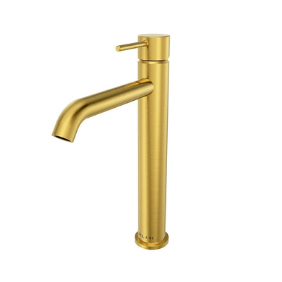 Open Box - St. Lucia, Vessel Height Bathroom Faucet with Drain Assembly in Champagne Gold finish Open Box - St. Lucia, Vessel Height Bathroom Faucet with Drain Assembly in Champagne Gold finish