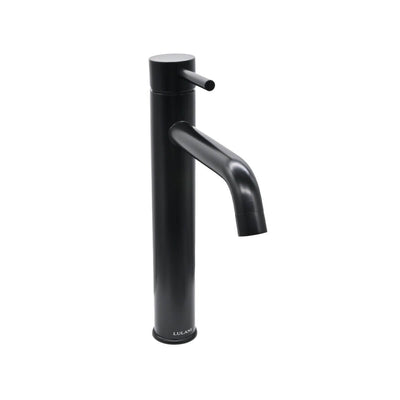 St. Lucia 1 Handle Vessel Height Brass Bathroom Faucet with drain assembly in Matte Black finish St. Lucia 1 Handle Vessel Height Brass Bathroom Faucet with drain assembly in Matte Black finish