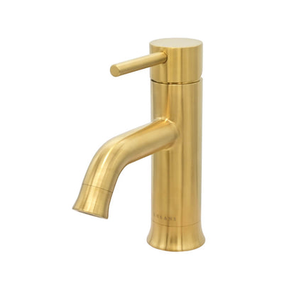 Aruba Stainless Steel 1 Handle Bathroom Faucet with drain assembly in Brushed Gold finish Aruba Stainless Steel 1 Handle Bathroom Faucet with drain assembly in Brushed Gold finish