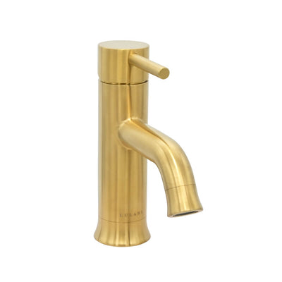 Aruba Stainless Steel 1 Handle Bathroom Faucet with drain assembly in Brushed Gold finish Aruba Stainless Steel 1 Handle Bathroom Faucet with drain assembly in Brushed Gold finish