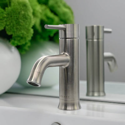 Aruba Stainless Steel 1 Handle Bathroom Faucet with drain assembly in Brushed Stainless finish Aruba Stainless Steel 1 Handle Bathroom Faucet with drain assembly in Brushed Stainless finish