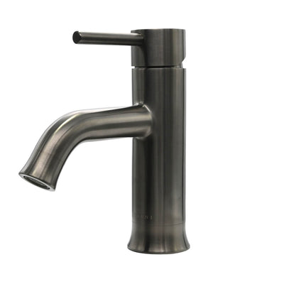 Aruba Stainless Steel 1 Handle Bathroom Faucet with drain assembly in Gun Metal finish Aruba Stainless Steel 1 Handle Bathroom Faucet with drain assembly in Gun Metal finish