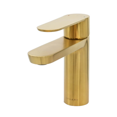 Yasawa - Single Hole Stainless Steel Bathroom Faucet with drain assembly in Brushed Gold finish Yasawa - Single Hole Stainless Steel Bathroom Faucet with drain assembly in Brushed Gold finish