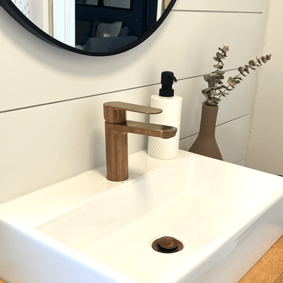 Yasawa - Single Hole Stainless Steel Bathroom Faucet with drain assembly in Rose Gold finish Yasawa - Single Hole Stainless Steel Bathroom Faucet with drain assembly in Rose Gold finish