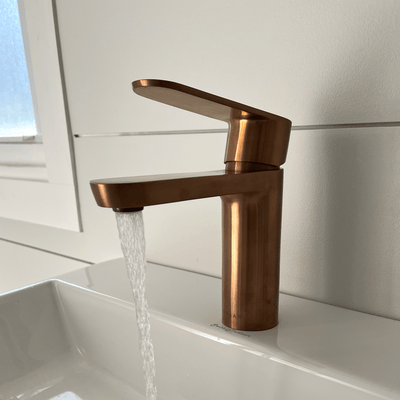 Yasawa - Single Hole Stainless Steel Bathroom Faucet with drain assembly in Rose Gold finish Yasawa - Single Hole Stainless Steel Bathroom Faucet with drain assembly in Rose Gold finish