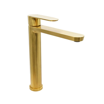 Yasawa Stainless Steel 1 Handle Vessel Sink Bathroom Faucet with drain assembly in Brushed Gold finish Yasawa Stainless Steel 1 Handle Vessel Sink Bathroom Faucet with drain assembly in Brushed Gold finish