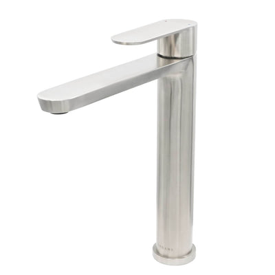 Yasawa Stainless Steel 1 Handle Vessel Sink Bathroom Faucet with drain assembly in Brushed Stainless finish Yasawa Stainless Steel 1 Handle Vessel Sink Bathroom Faucet with drain assembly in Brushed Stainless finish