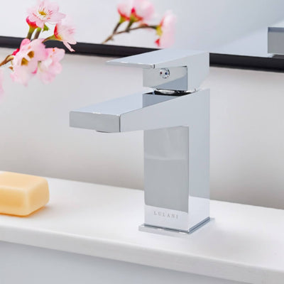 Boracay 1 Handle Single Hole Brass Bathroom Faucet with drain assembly in Chrome finish Boracay 1 Handle Single Hole Brass Bathroom Faucet with drain assembly in Chrome finish