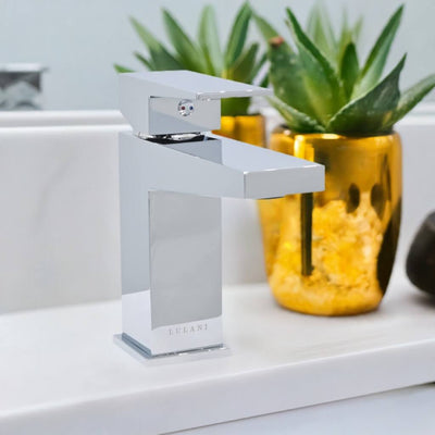 Boracay 1 Handle Single Hole Brass Bathroom Faucet with drain assembly in Chrome finish Boracay 1 Handle Single Hole Brass Bathroom Faucet with drain assembly in Chrome finish