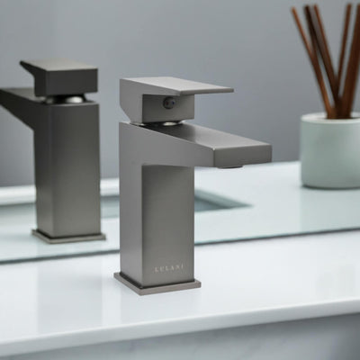 Boracay 1 Handle Single Hole Brass Bathroom Faucet with drain assembly in Gun Metal finish Boracay 1 Handle Single Hole Brass Bathroom Faucet with drain assembly in Gun Metal finish