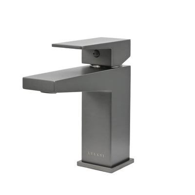 Boracay 1 Handle Single Hole Brass Bathroom Faucet with drain assembly in Gun Metal finish Boracay 1 Handle Single Hole Brass Bathroom Faucet with drain assembly in Gun Metal finish