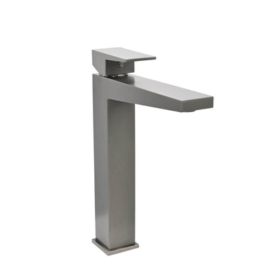Boracay 1 Handle Vessel Sink Brass Bathroom Faucet with drain assembly in Gun Metal finish Boracay 1 Handle Vessel Sink Brass Bathroom Faucet with drain assembly in Gun Metal finish