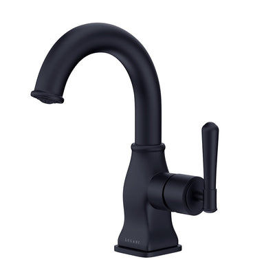 Open Box - Aurora, Single Handle Bathroom Faucet with Drain Assembly in Matte Black finish Open Box - Aurora, Single Handle Bathroom Faucet with Drain Assembly in Matte Black finish