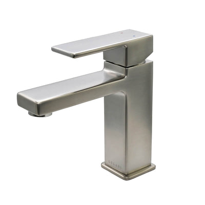 Capri 1 Handle Single Hole Brass Bathroom Faucet with drain assembly in Brushed Nickel finish Capri 1 Handle Single Hole Brass Bathroom Faucet with drain assembly in Brushed Nickel finish