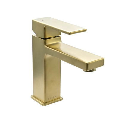 Capri 1 Handle Single Hole Brass Bathroom Faucet with drain assembly in Champagne Gold finish Capri 1 Handle Single Hole Brass Bathroom Faucet with drain assembly in Champagne Gold finish