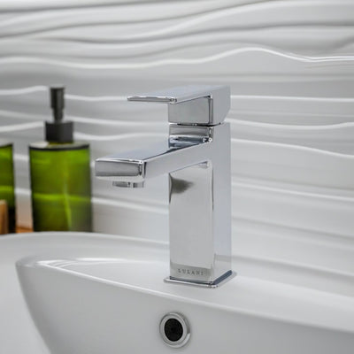 Capri 1 Handle Single Hole Brass Bathroom Faucet with drain assembly in Chrome finish Capri 1 Handle Single Hole Brass Bathroom Faucet with drain assembly in Chrome finish