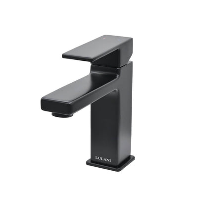 Capri 1 Handle Single Hole Brass Bathroom Faucet with drain assembly in Matte Black finish Capri 1 Handle Single Hole Brass Bathroom Faucet with drain assembly in Matte Black finish