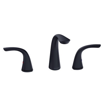 Open Box - Kauai, Widespread Bathroom Faucet with Drain Assembly in Matte Black finish Open Box - Kauai, Widespread Bathroom Faucet with Drain Assembly in Matte Black finish