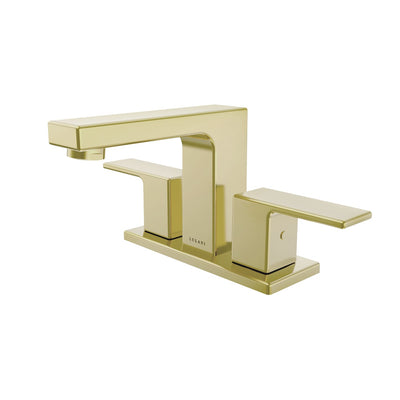 Open Box - Capri, Centerset Bathroom Faucet with Drain Assembly in Champagne Gold finish Open Box - Capri, Centerset Bathroom Faucet with Drain Assembly in Champagne Gold finish