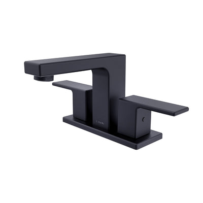Open Box - Capri, Centerset Bathroom Faucet with Drain Assembly in Matte Black finish Open Box - Capri, Centerset Bathroom Faucet with Drain Assembly in Matte Black finish
