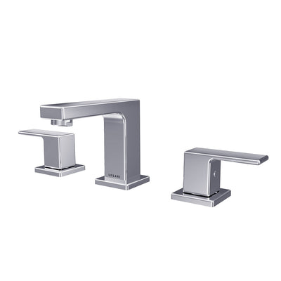 Open Box - Capri, Widespread Bathroom Faucet with Drain Assembly in Chrome finish Open Box - Capri, Widespread Bathroom Faucet with Drain Assembly in Chrome finish