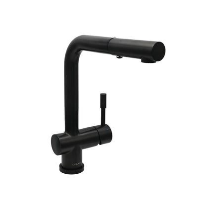 Nassau Stainless Steel 1 Handle Pull-Out Swivel Kitchen Faucet with PVD Finish Includes Baseplate in Steel Black finish Nassau Stainless Steel 1 Handle Pull-Out Swivel Kitchen Faucet with PVD Finish Includes Baseplate in Steel Black finish