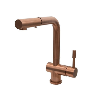 Nassau Stainless Steel 1 Handle Pull-Out Swivel Kitchen Faucet with PVD Finish Includes Baseplate in Rose Gold finish Nassau Stainless Steel 1 Handle Pull-Out Swivel Kitchen Faucet with PVD Finish Includes Baseplate in Rose Gold finish