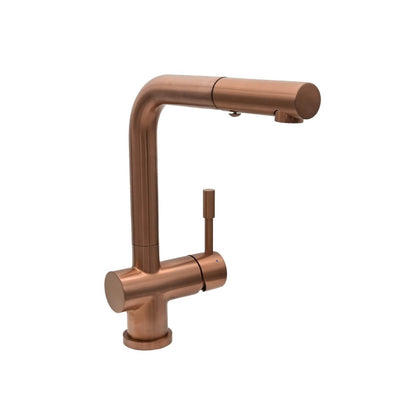 Nassau Stainless Steel 1 Handle Pull-Out Swivel Kitchen Faucet with PVD Finish Includes Baseplate in Rose Gold finish Nassau Stainless Steel 1 Handle Pull-Out Swivel Kitchen Faucet with PVD Finish Includes Baseplate in Rose Gold finish