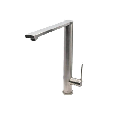 Cebu Stainless Steel 1 Handle Swivel Kitchen Faucet with Baseplate in Brushed Stainless finish Cebu Stainless Steel 1 Handle Swivel Kitchen Faucet with Baseplate in Brushed Stainless finish