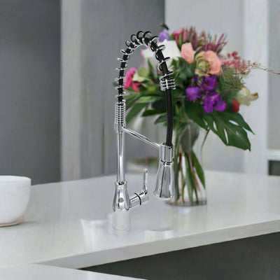 Bora Bora 1 Handle Pull-Down Swivel Kitchen Faucet with Baseplate in Chrome finish Bora Bora 1 Handle Pull-Down Swivel Kitchen Faucet with Baseplate in Chrome finish