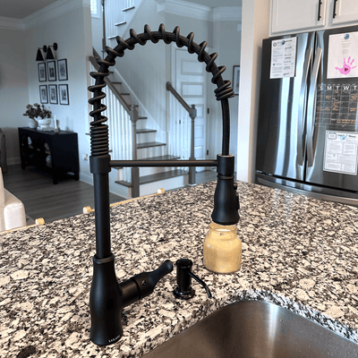 Bora Bora 1 Handle Pull-Down Swivel Kitchen Faucet with Baseplate in Matte Black finish Bora Bora 1 Handle Pull-Down Swivel Kitchen Faucet with Baseplate in Matte Black finish