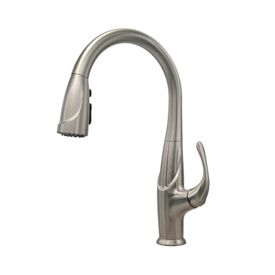 Kauai 1 Handle Swivel Pull-Down Kitchen Faucet Includes Baseplate in Brushed Nickel finish Kauai 1 Handle Swivel Pull-Down Kitchen Faucet Includes Baseplate in Brushed Nickel finish