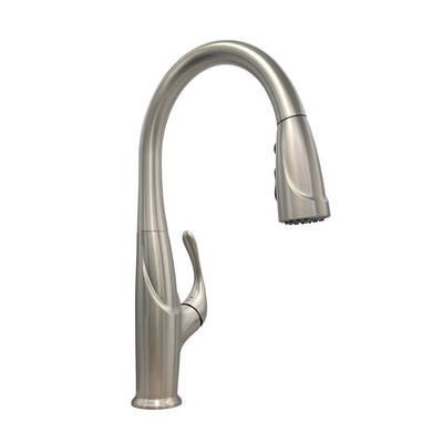 Kauai 1 Handle Swivel Pull-Down Kitchen Faucet Includes Baseplate in Brushed Nickel finish Kauai 1 Handle Swivel Pull-Down Kitchen Faucet Includes Baseplate in Brushed Nickel finish