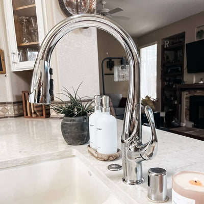 Kauai 1 Handle Swivel Pull-Down Kitchen Faucet Includes Baseplate in Chrome finish Kauai 1 Handle Swivel Pull-Down Kitchen Faucet Includes Baseplate in Chrome finish
