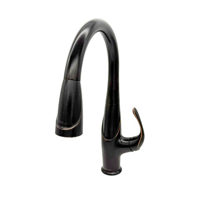 Kauai 1 Handle Swivel Pull-Down Kitchen Faucet Includes Baseplate in Oil Rubbed Bronze finish Kauai 1 Handle Swivel Pull-Down Kitchen Faucet Includes Baseplate in Oil Rubbed Bronze finish