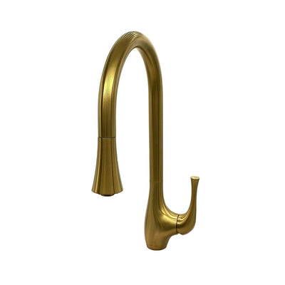 Yasawa Stainless Steel 1 Handle Pull-Down Swivel Kitchen Faucet Includes Baseplate in Brushed Gold finish Yasawa Stainless Steel 1 Handle Pull-Down Swivel Kitchen Faucet Includes Baseplate in Brushed Gold finish